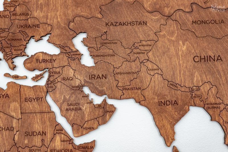 Wooden World Map Wall Art and Free Printable Vintage Maps