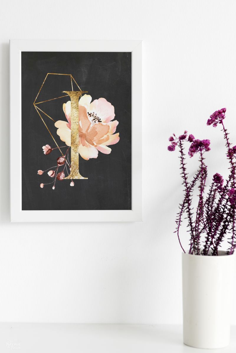 Beautiful Free Printable Floral Monograms | TheNavagePatch.com