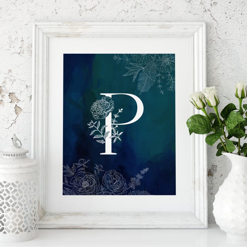 Beautiful Free Printable Floral Monograms | TheNavagePatch.com