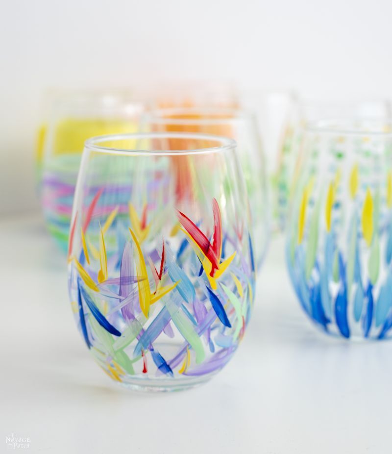 DIY Painted Wine Glasses from the Dollar Store The Navage Patch