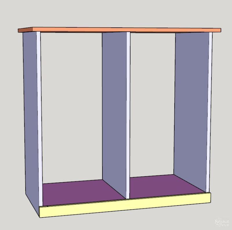 diy tilt out laundry hamper step-by-step instruction drawings