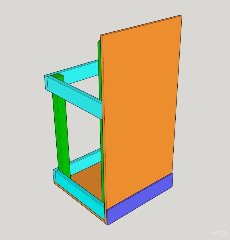 diy tilt out laundry hamper step-by-step instruction drawings