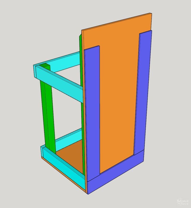 diy tilt out laundry hamper step-by-step instruction drawings