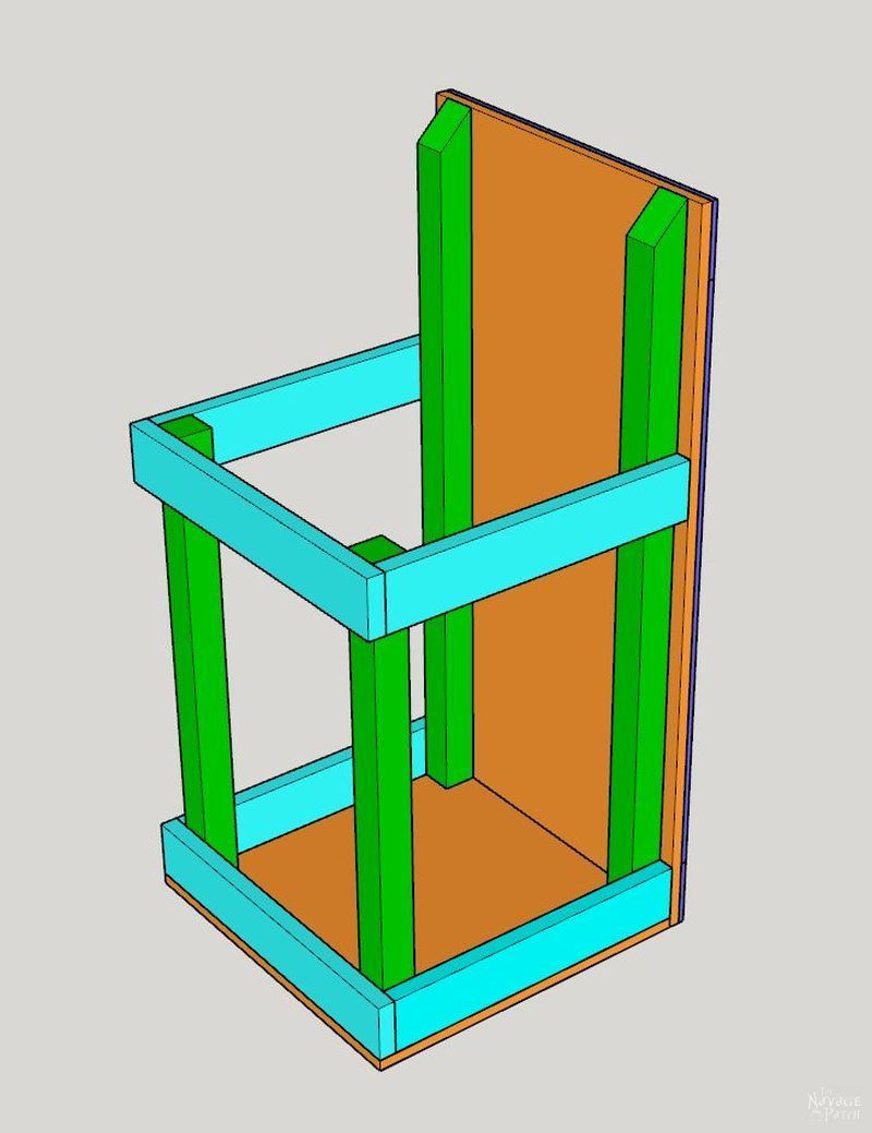 diy tilt out laundry hamper step-by-step instruction drawings