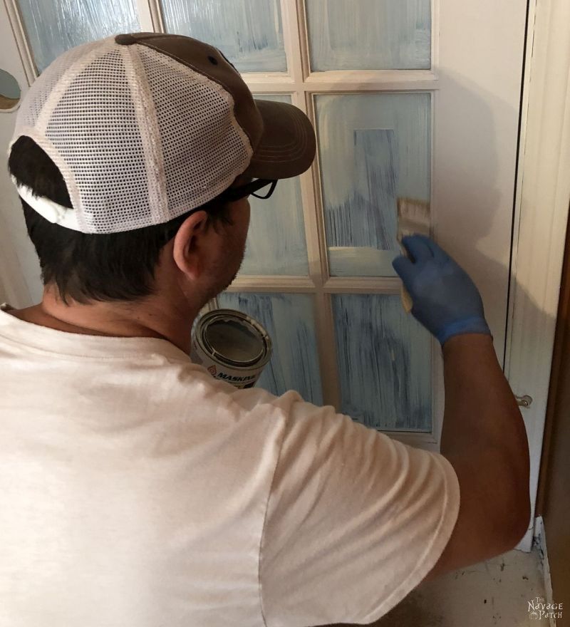 prepping a french door for paint