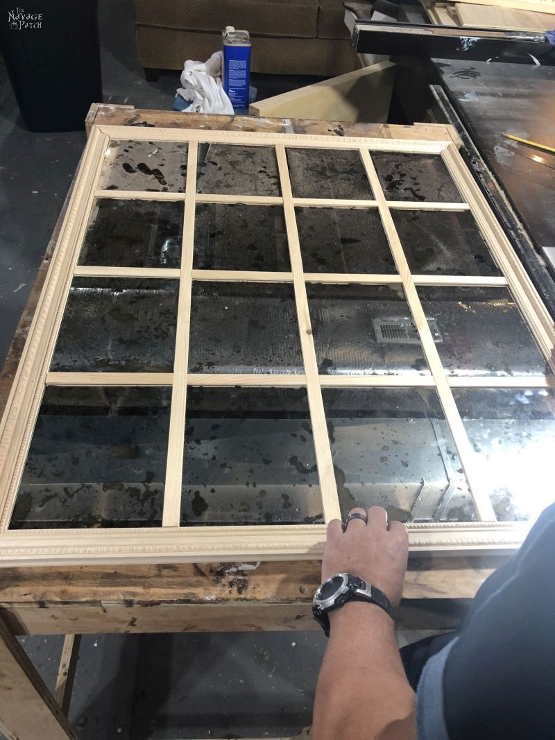fitting the pieces for a diy panel mirror