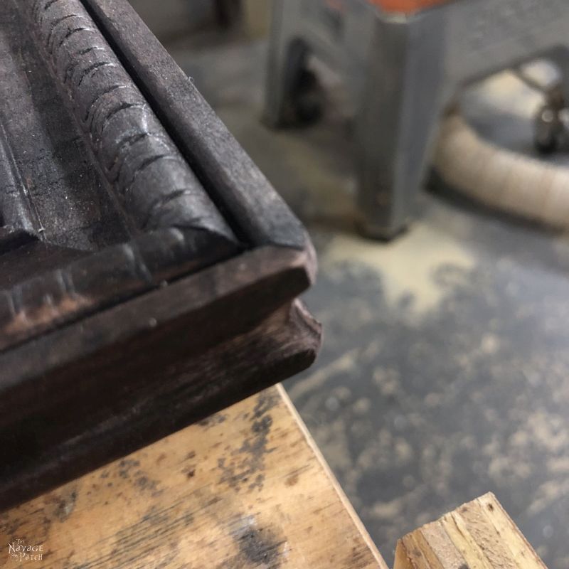 fixing the corner of a diy panel mirror