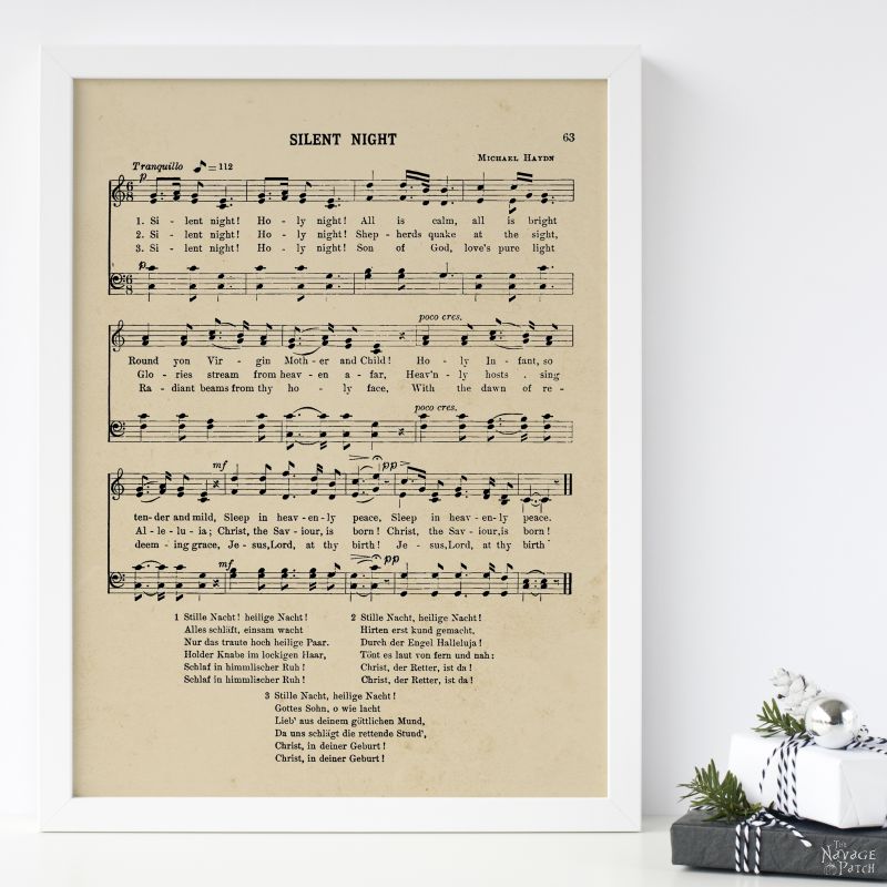 Free Vintage Christmas Carol Printables by TheNavagePatch.com