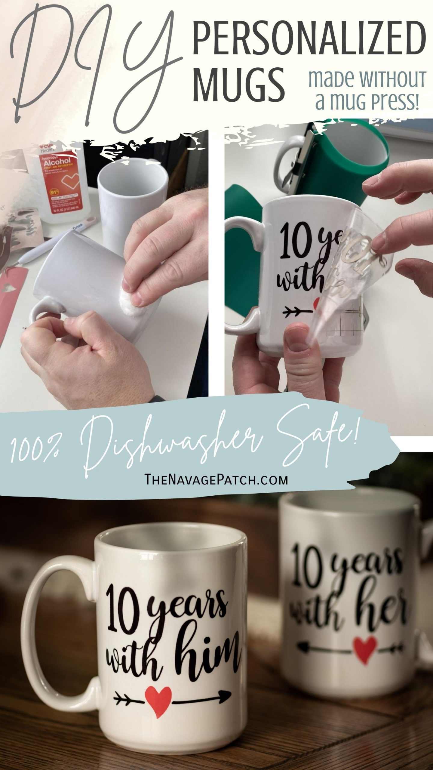 DIY Cricut Infusible Ink Valentine Mugs - TheNavagePatch.com