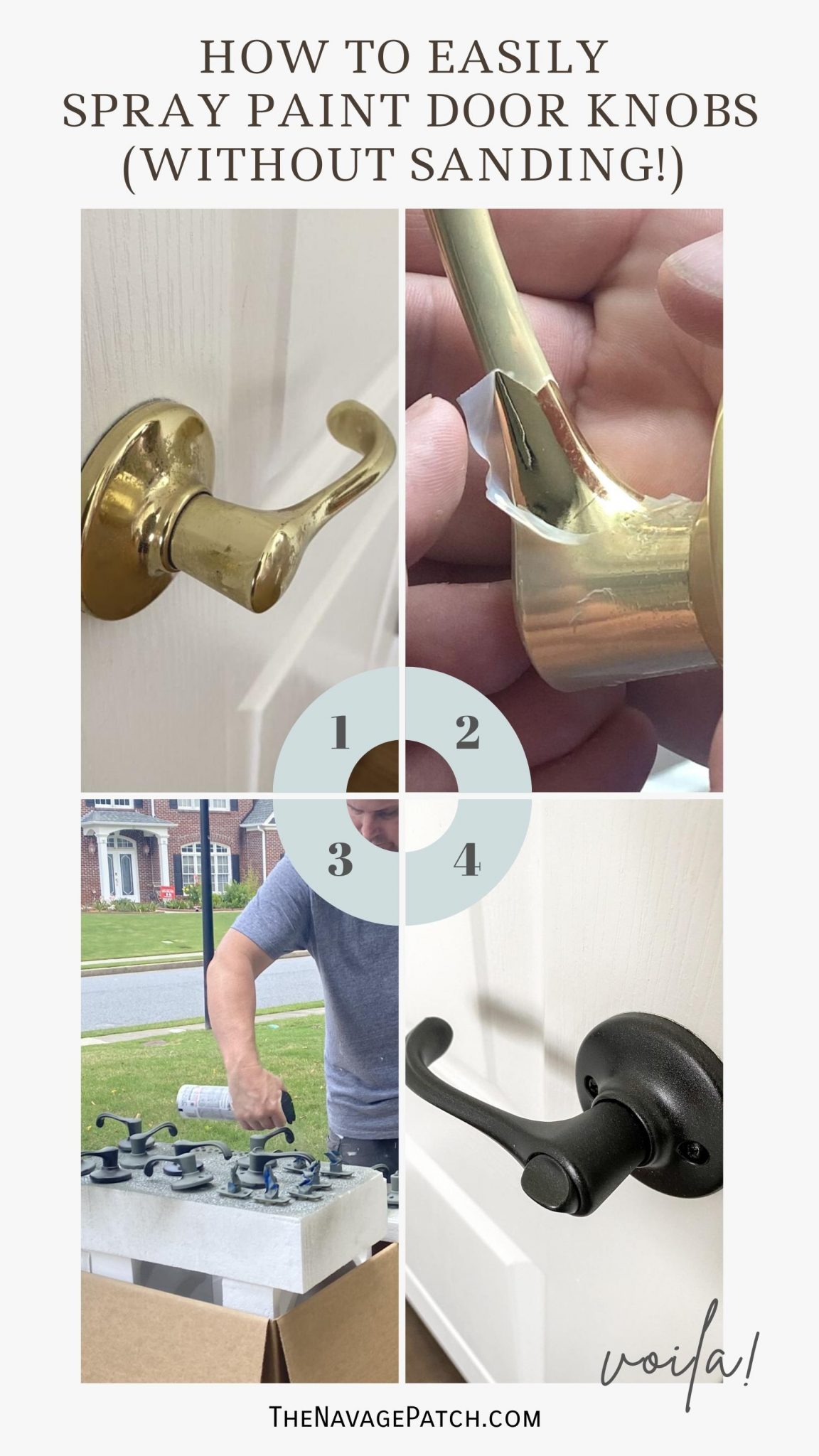 How to Spray Paint Door Knobs (Without Sanding!) The Navage Patch