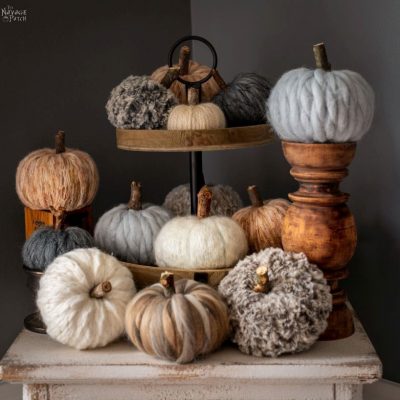 Easy DIY Yarn Pumpkins - TheNavagePatch.com