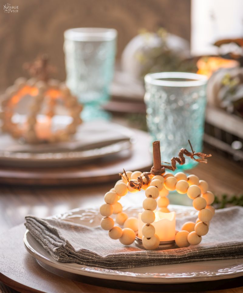 DIY Wood Bead Pumpkins