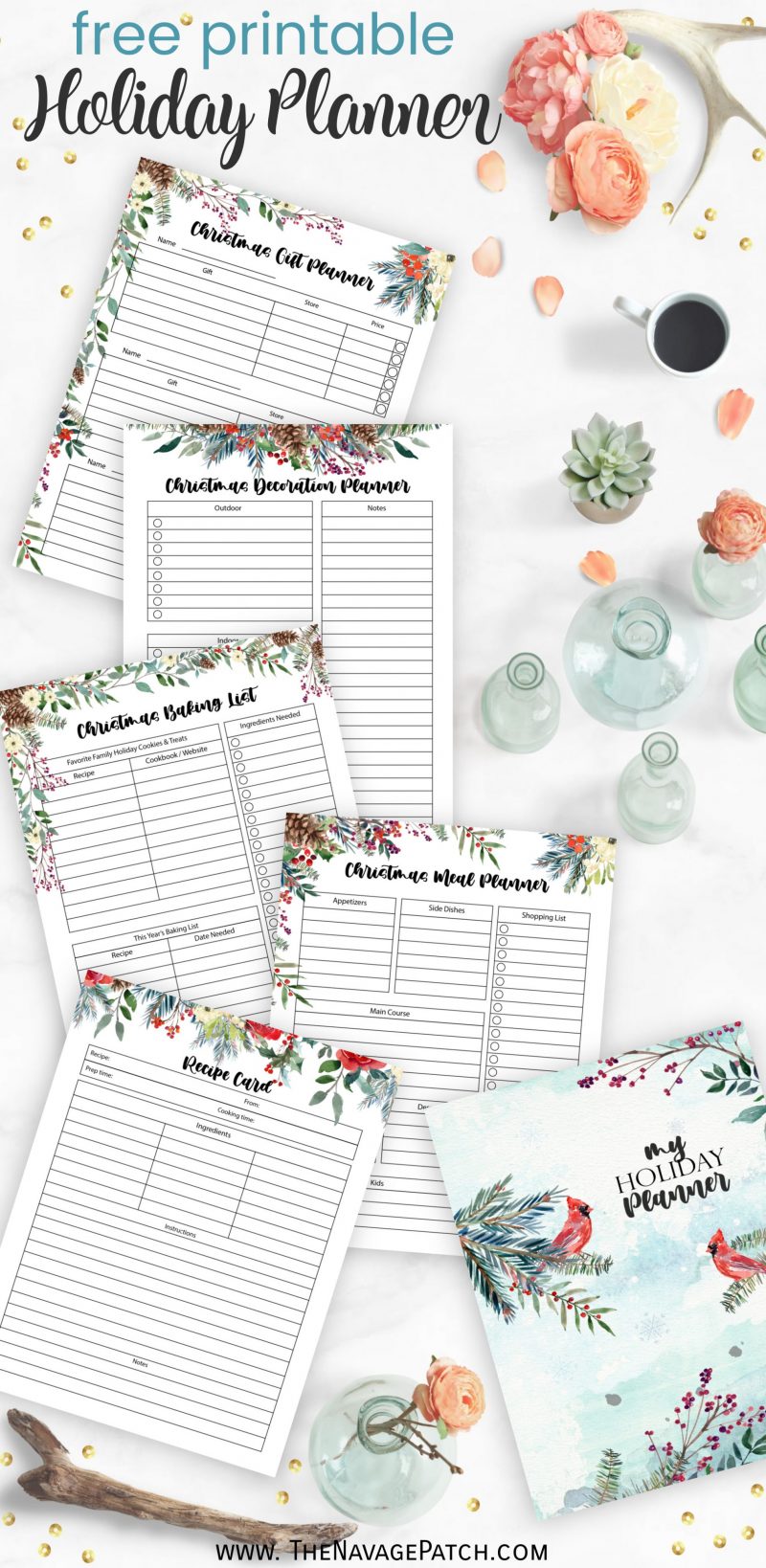Free Printable Holiday Planner by TheNavagePatch.com