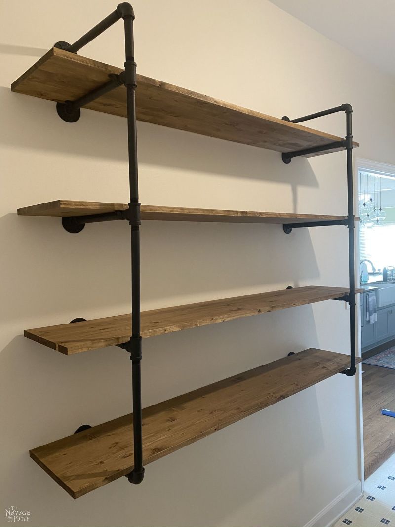 DIY Industrial Pipe Shelves – TheNavagePatch.com