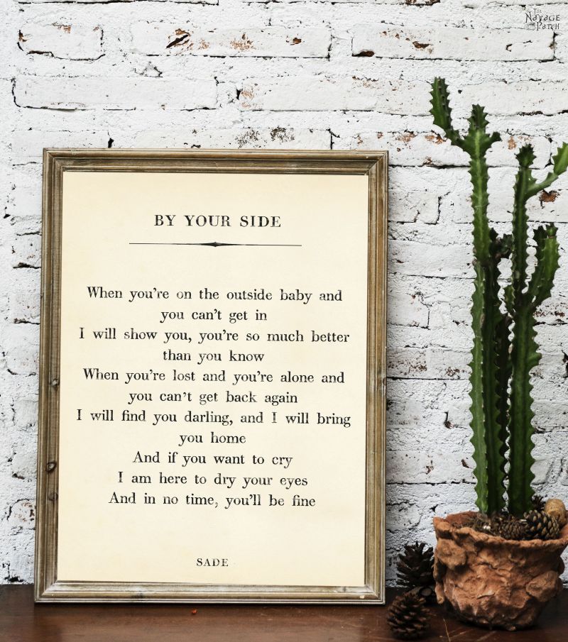 Free Printable Love Song Lyrics Art - TheNavagePatch.com