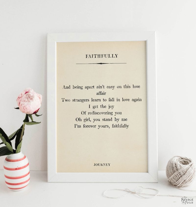 Free Printable Love Song Lyrics Art - TheNavagePatch.com