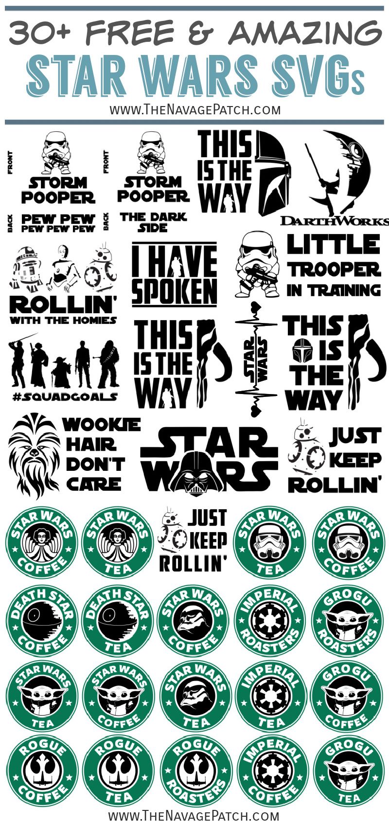 Free Star Wars SVGs - TheNavagePatch.com