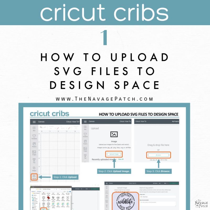 How to Upload SVG files to Cricut Design Space - TheNavagePatch.com