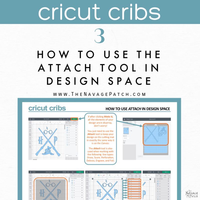 How to Attach in Cricut Design Space - TheNavagePatch.com