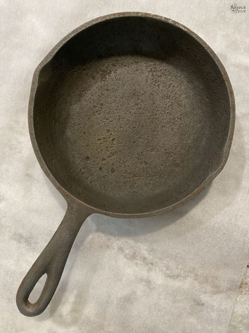 restored cast iron pan