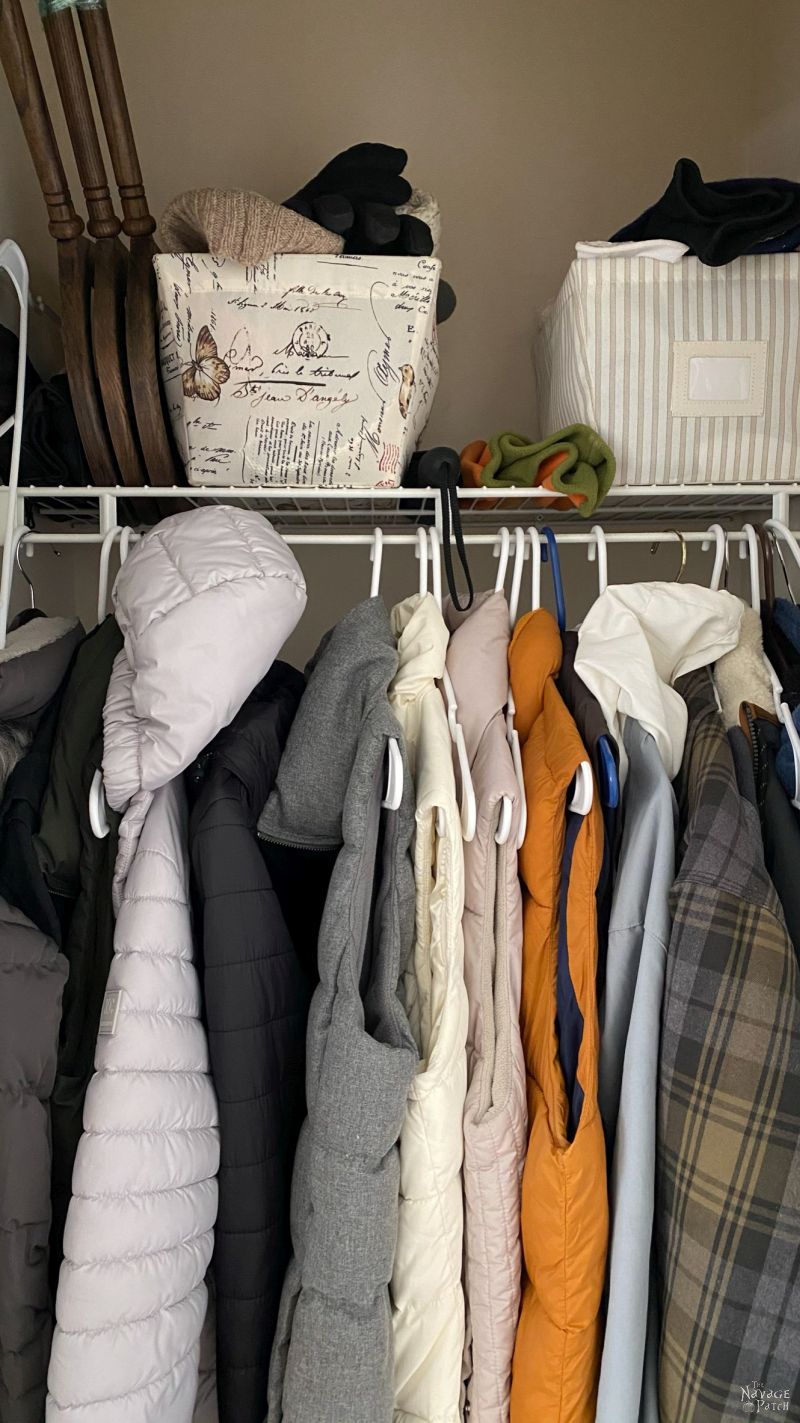 messy coat closet