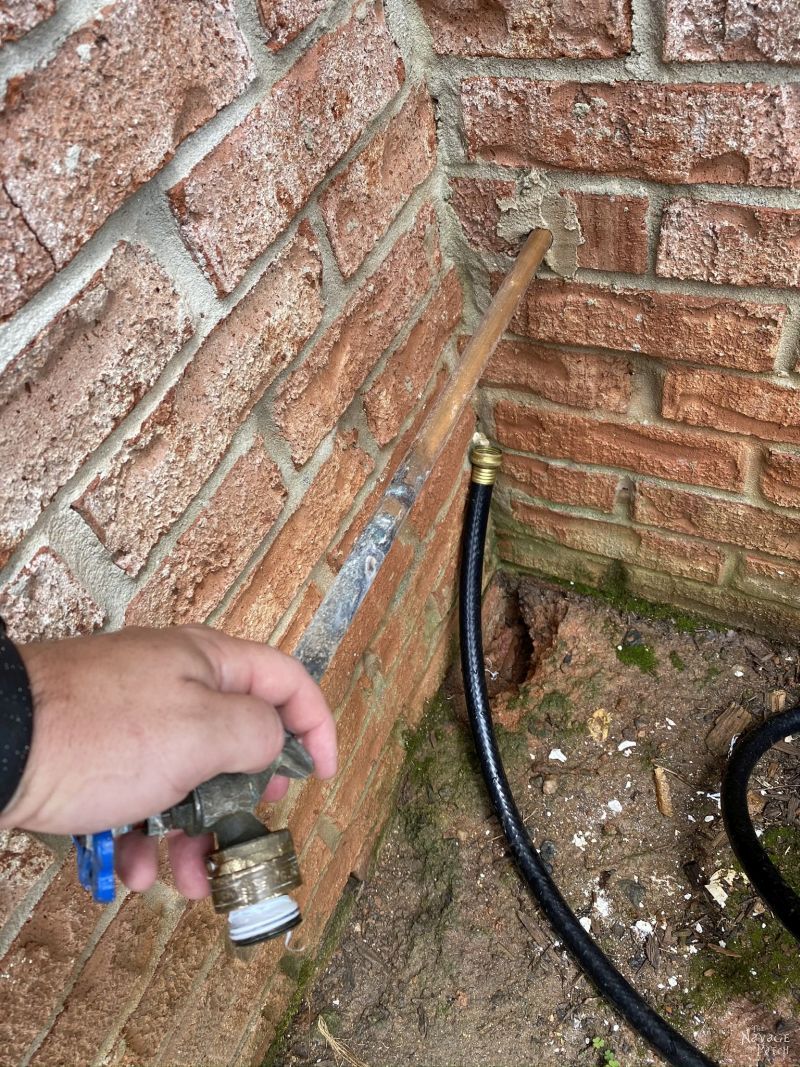 removing old hose bib