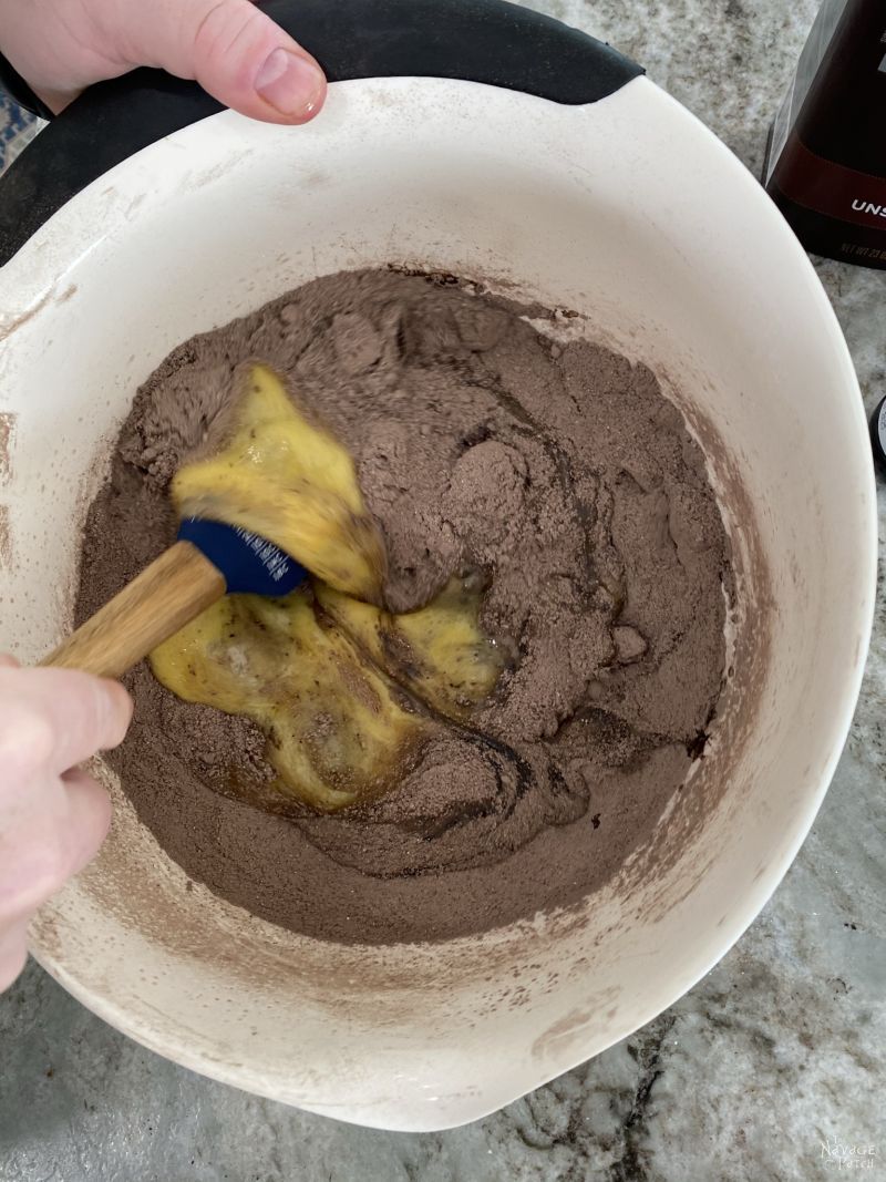 mixing wet and dry ingredients