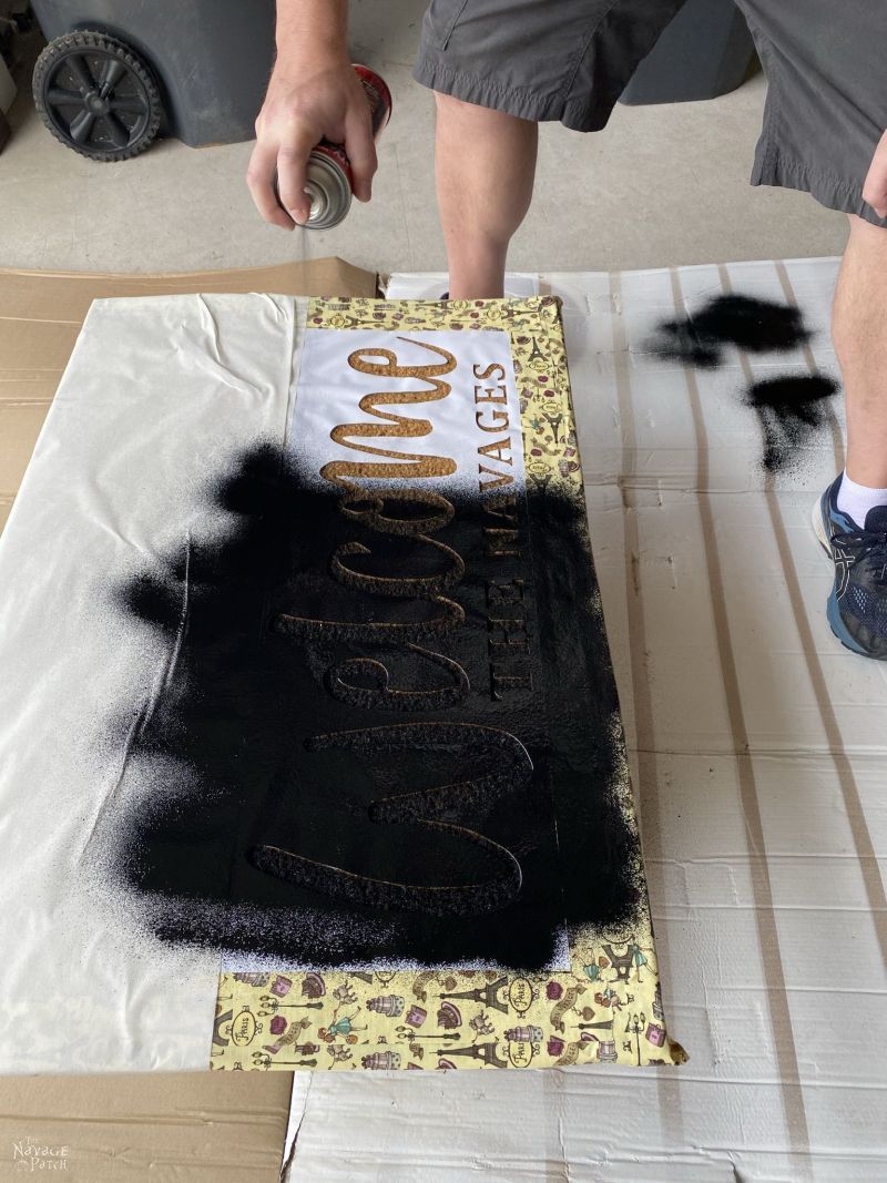 making a personalized door mat with flex seal