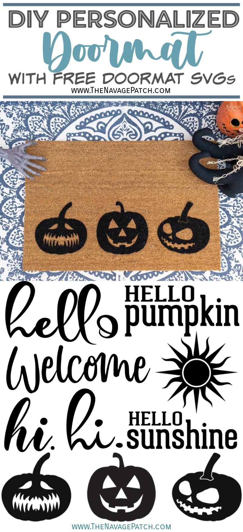 DIY Personalized Door Mat – TheNavagePatch.com