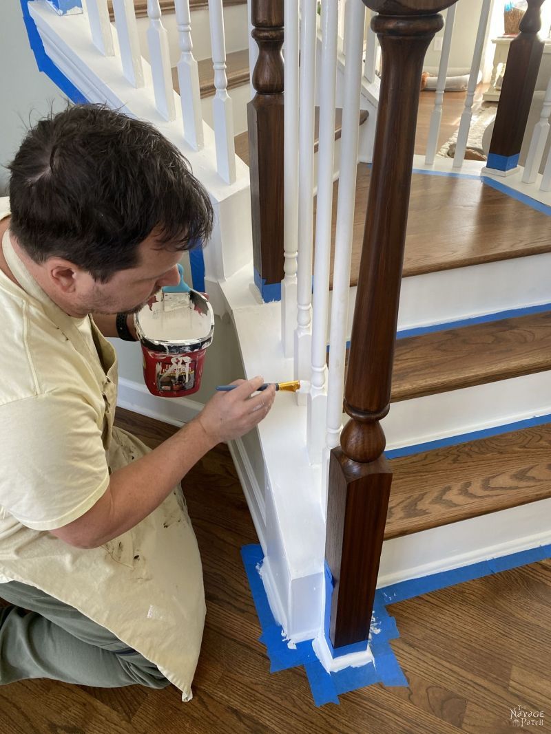 painting stair spindles