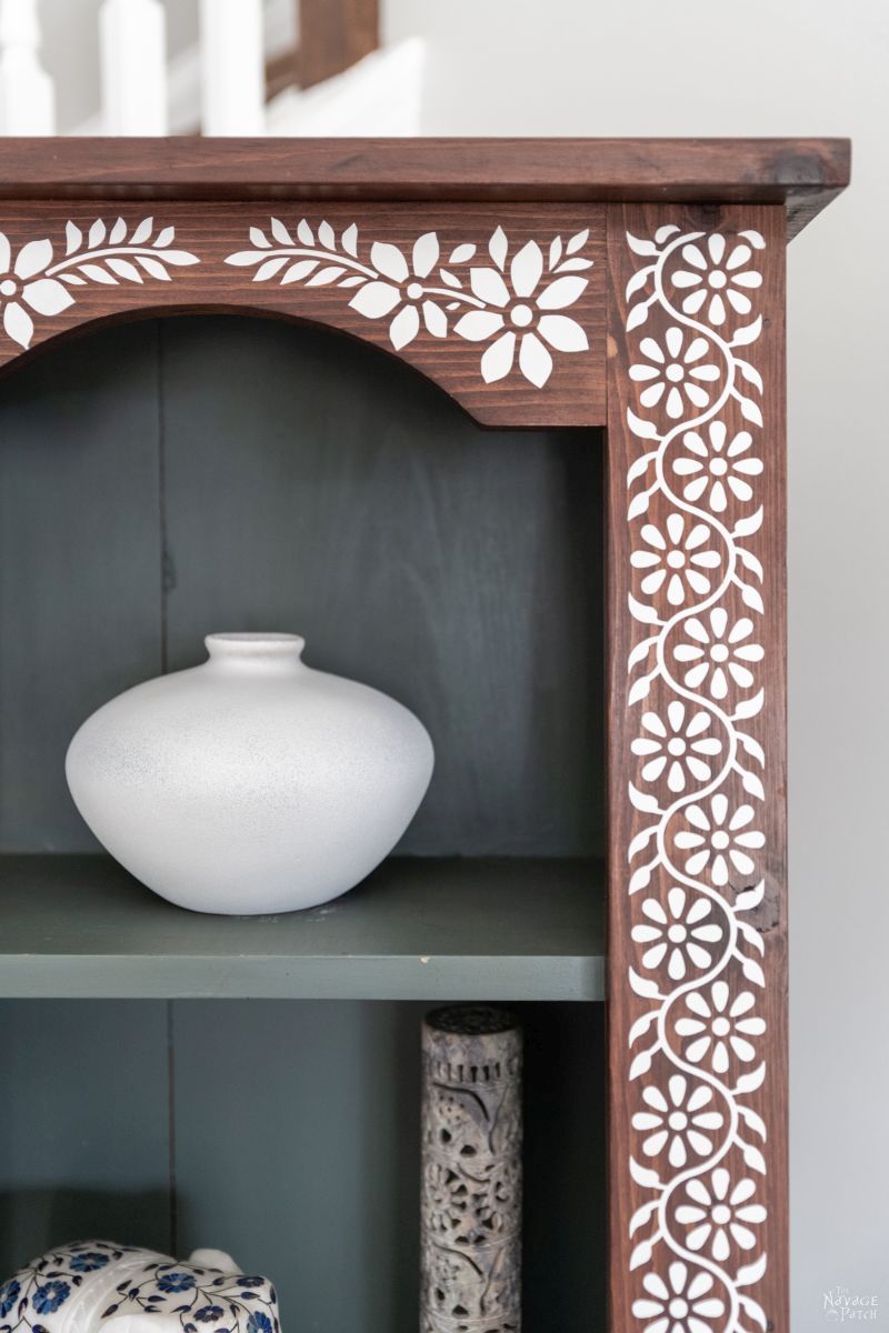 DIY Indian Bone Inlay Living Room Cabinet - TheNavagePatch.com