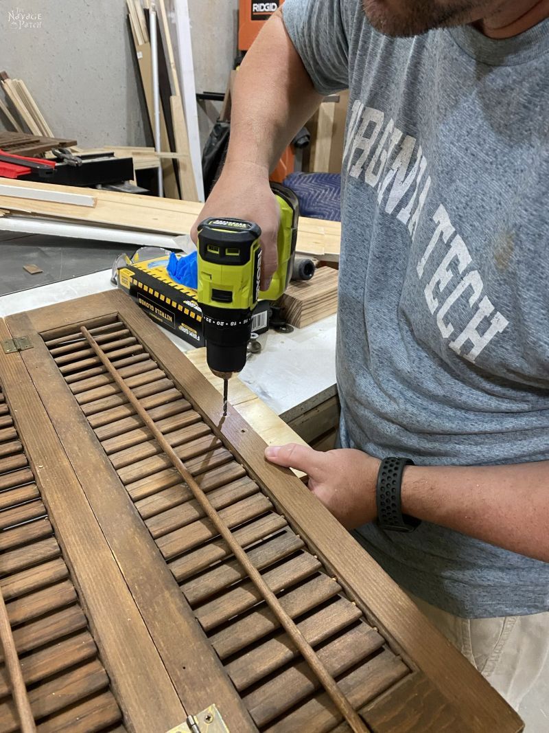 installing a new knob on a plantation shutter