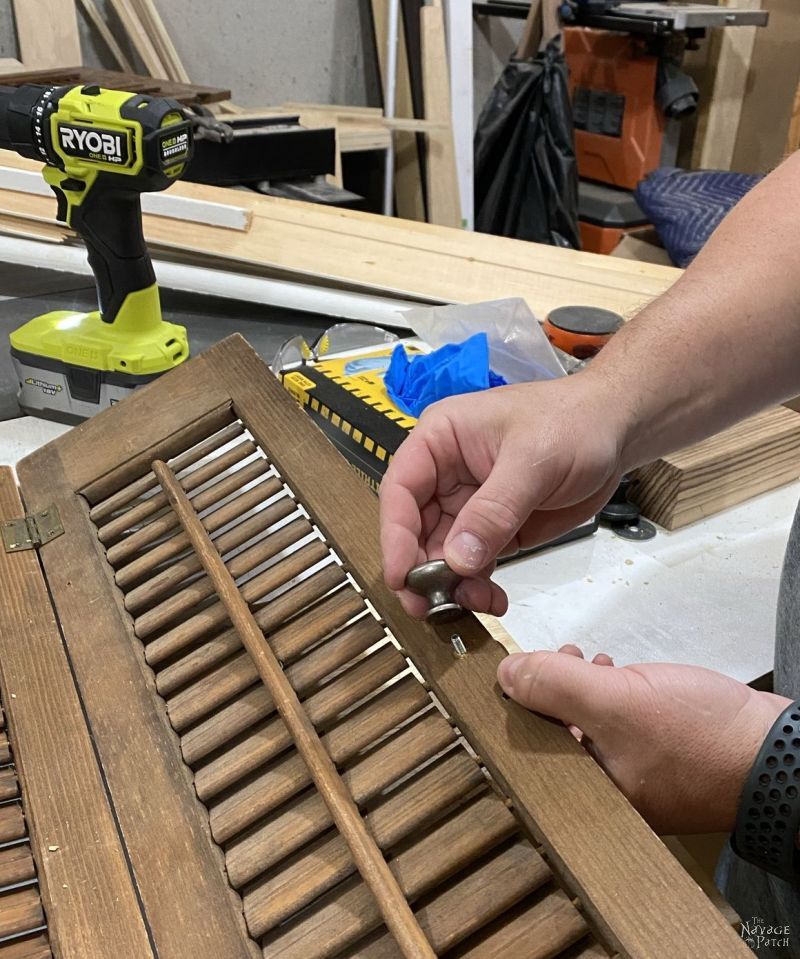 installing a new knob on a plantation shutter