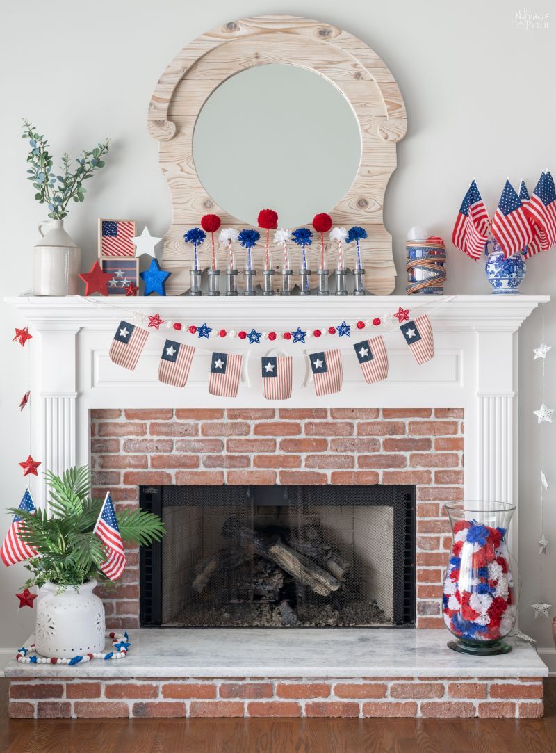 DIY Fourth of July Flag Garland - TheNavagePatch.com