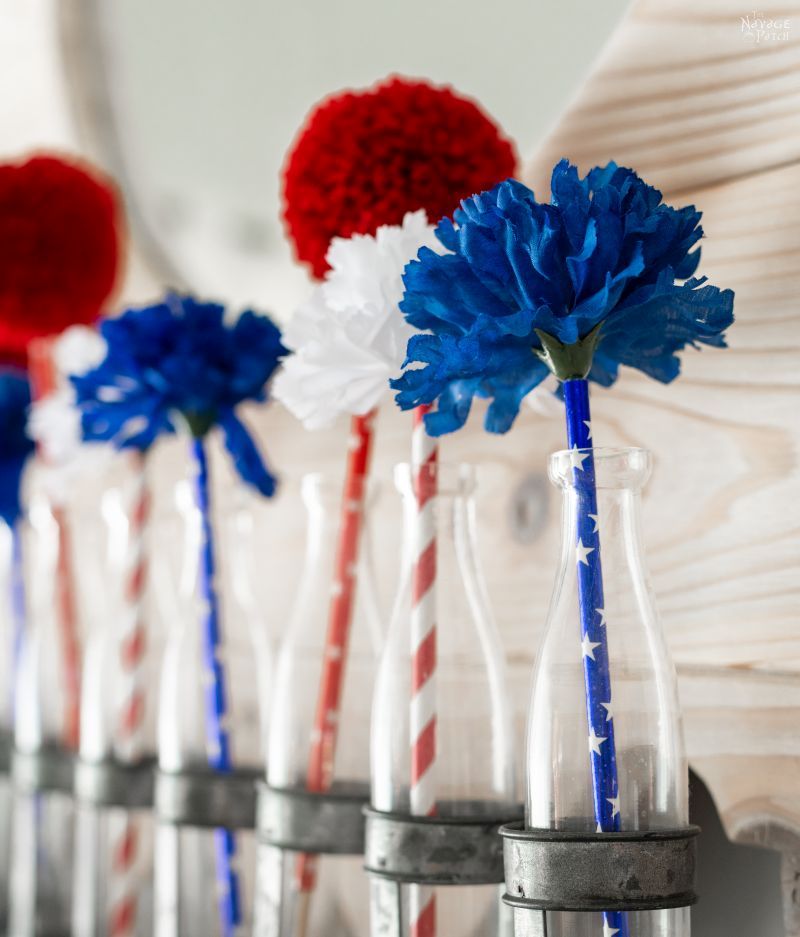 DIY Fourth of July Flag Garland - TheNavagePatch.com