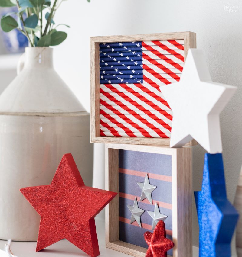 DIY Fourth of July Flag Garland - TheNavagePatch.com