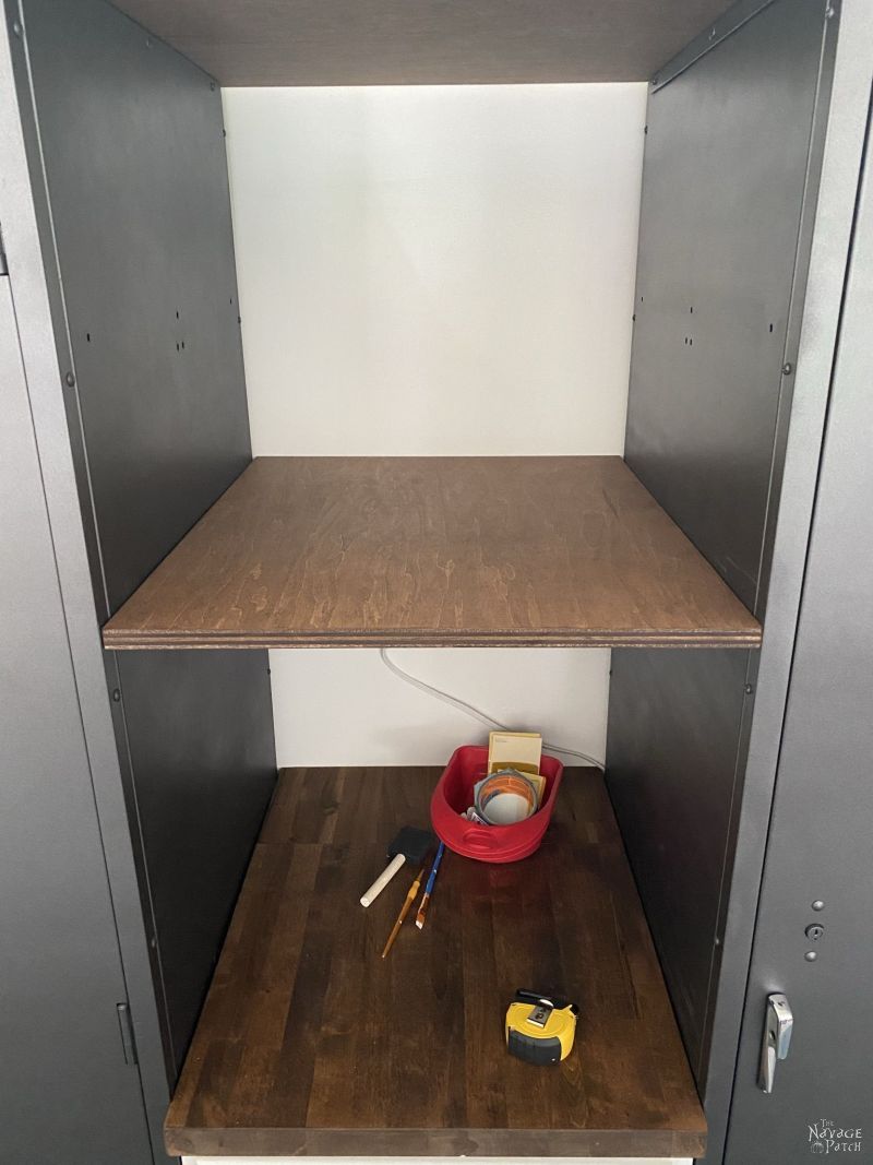 magnetic shelf for metal locker