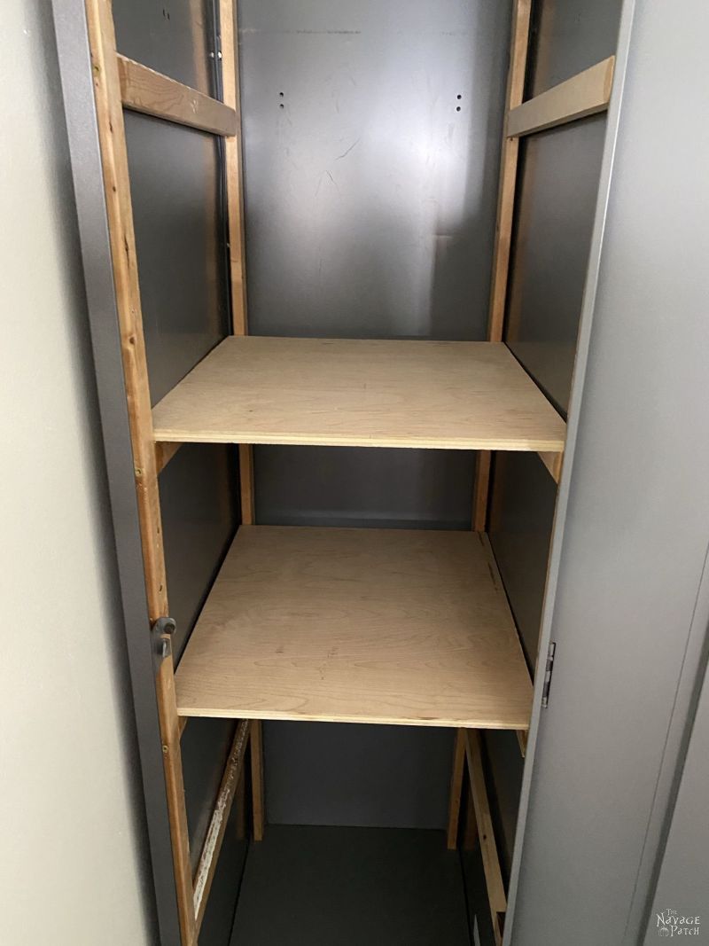 building diy metal locker shelves