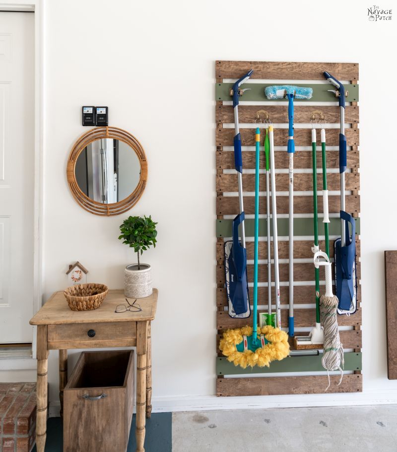 DIY Mop & Broom Storage - TheNavagePatch.com