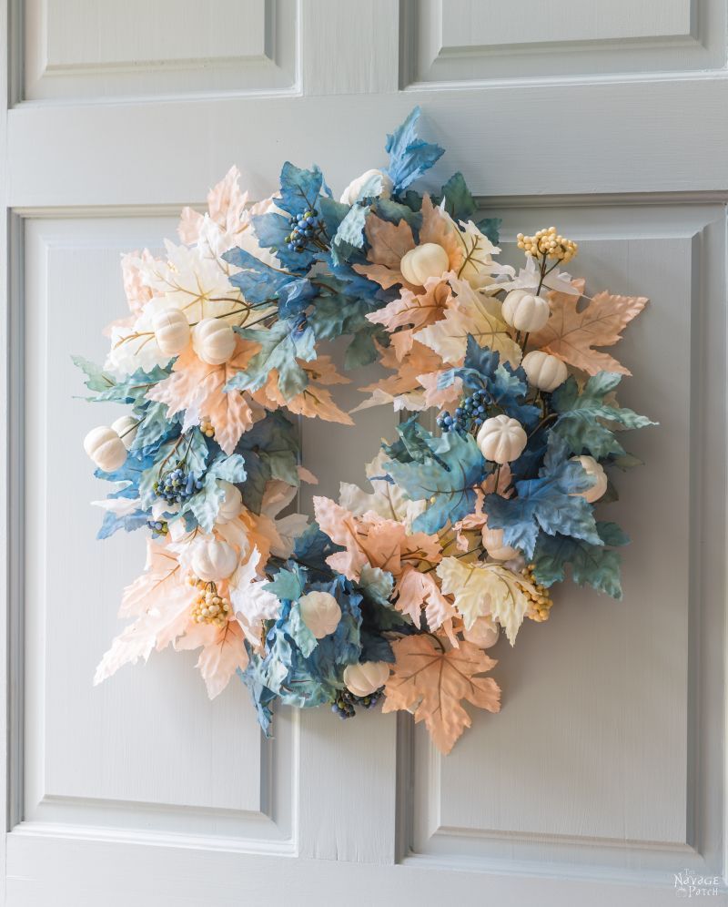 DIY Dollar Tree Fall Wreath - TheNavagePatch.com