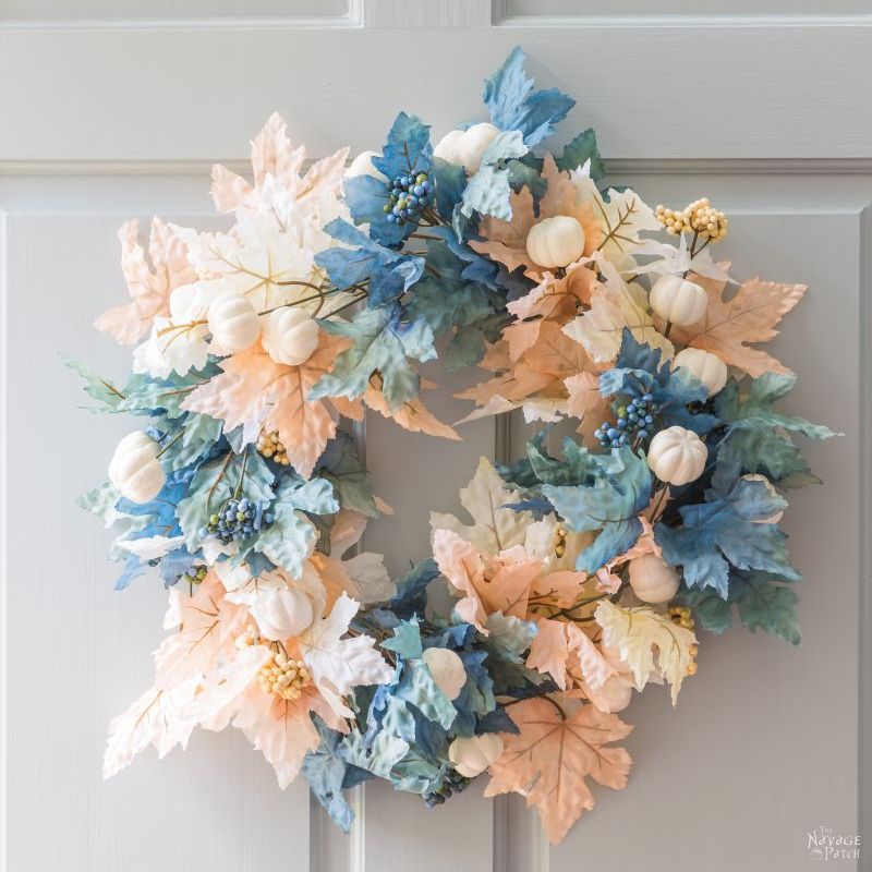 DIY Dollar Tree Fall Wreath - TheNavagePatch.com