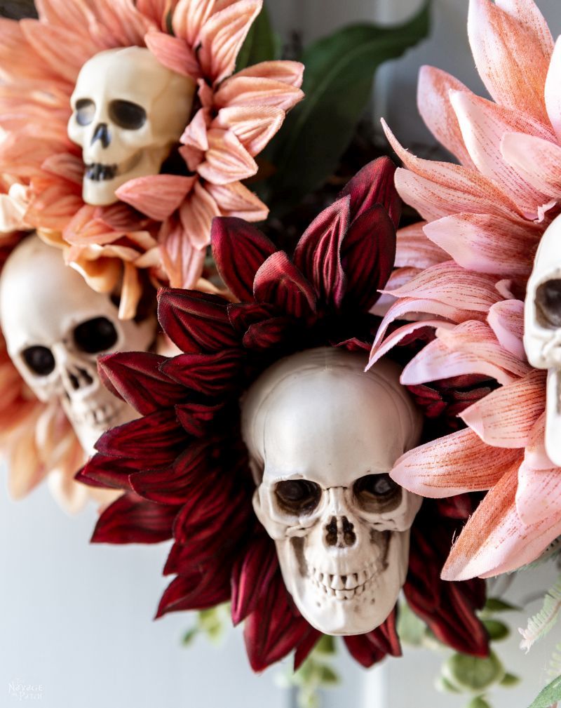 DIY Skull Sunflower Wreath - TheNavagePatch.com