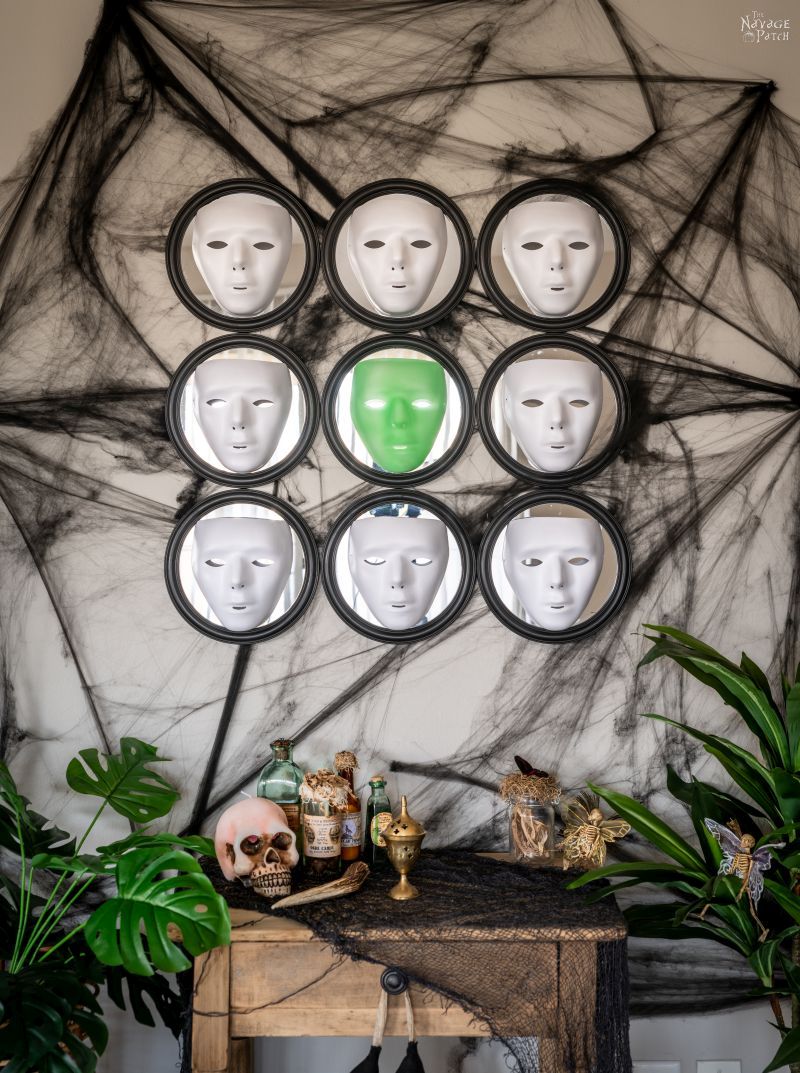 Gallery of the Faceless | Easy Halloween Wall Decor - TheNavagePatch.com