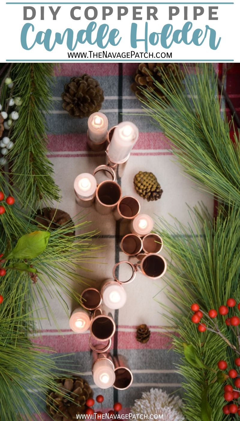DIY Copper Pipe Candle Holder - TheNavagePatch.com