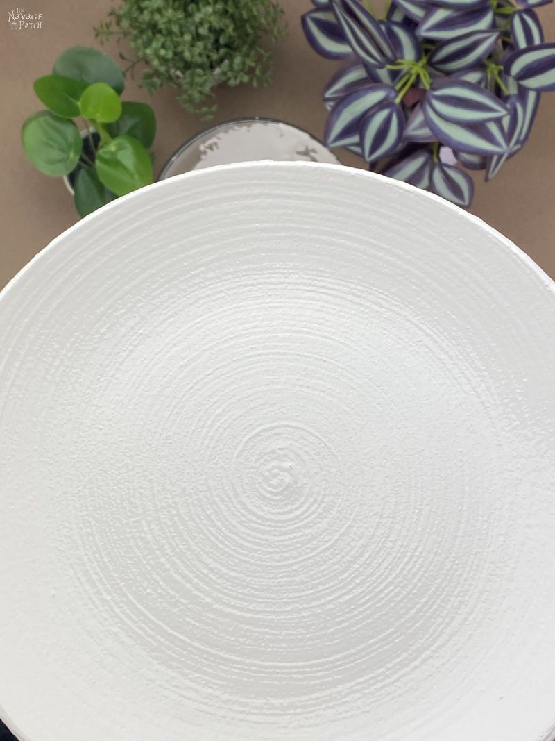 swirled paint on a plate