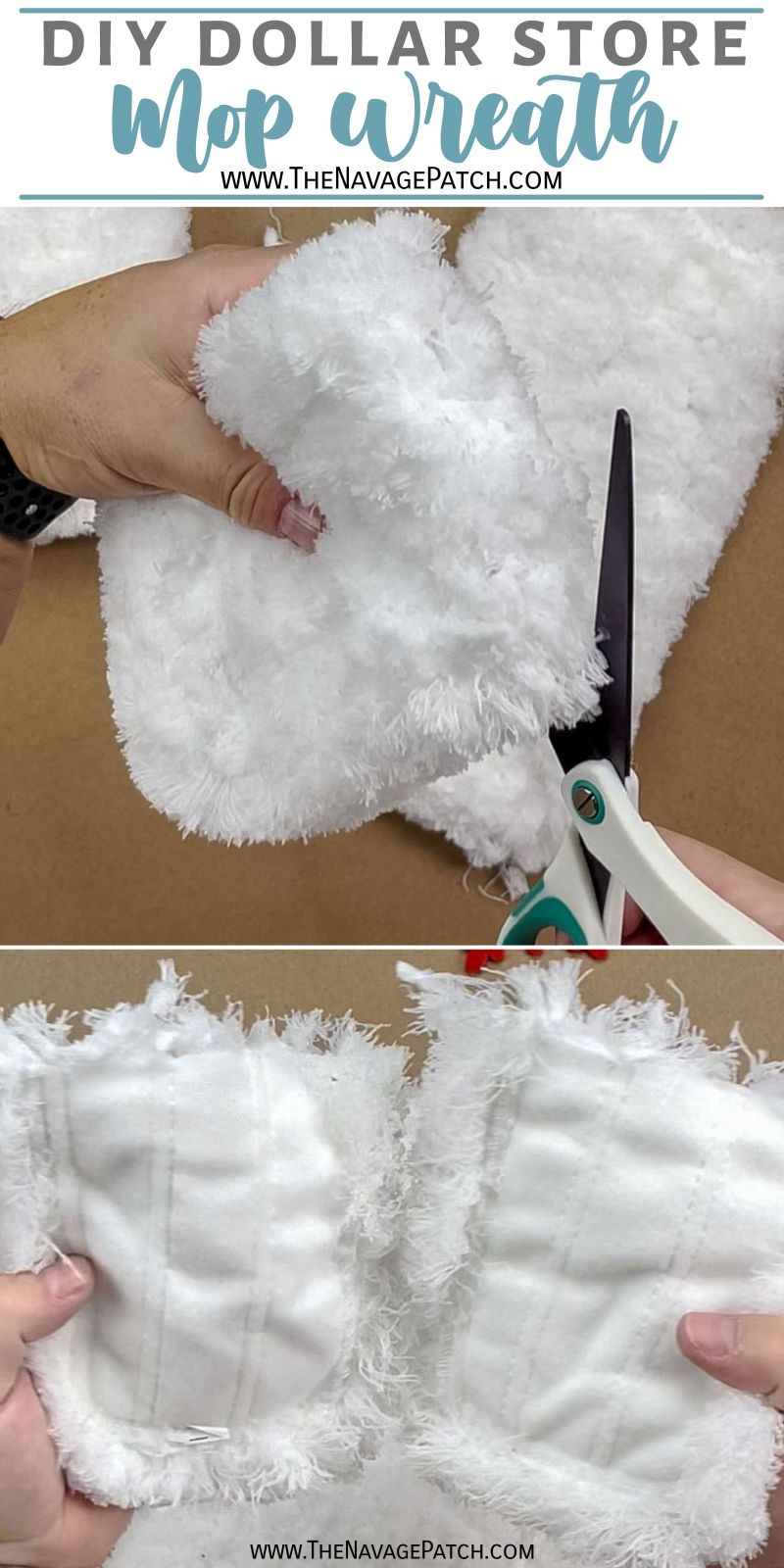 DIY Dollar Store Mop Wreath - TheNavagePatch.com