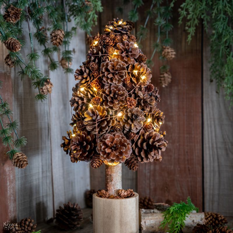 Snowy Pine Cones (4 Ways) - Organize and Decorate Everything