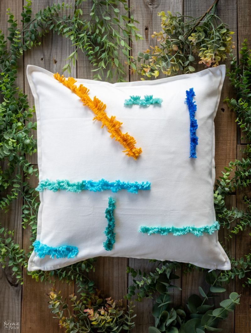 DIY Looped Yarn Pillows The Navage Patch