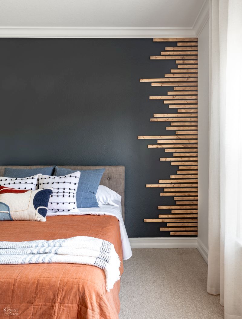 How to Make a Wood Slat Accent Wall  Accent wall bedroom, Accent walls in  living room, Wood slat wall