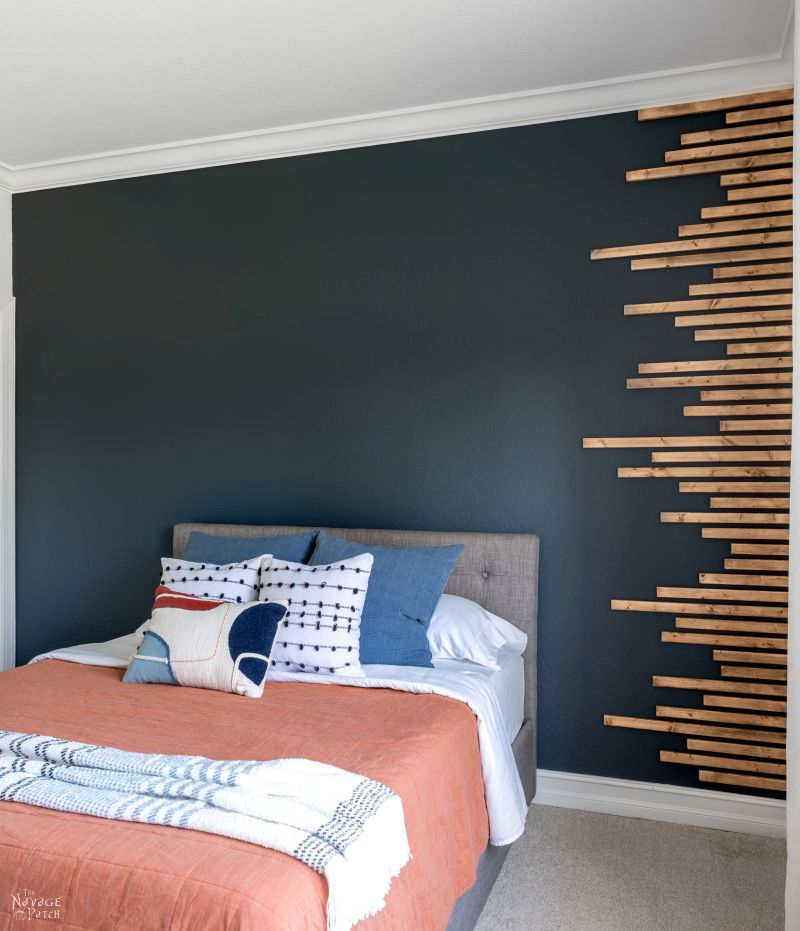 DIY Wood Slat Accent Wall - TheNavagePatch.com